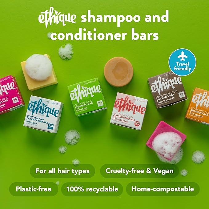 Ethique St Clements -Clarifying Solid Shampoo Bar for Oily Hair - Vegan, Eco-Friendly, Plastic-Free, Cruelty-Free, 3.88 oz (Pack of 1)-Velvo Beauty