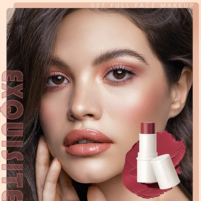 3 Colors Highlilghter Contour Blush Sticks Creamy Sticks for Cheeks, Eyes Cosmetics Stick Set, 3 in 1 Long Lasting Waterproof Moisturizer Makeup Sticks for All Skin-Velvo Beauty