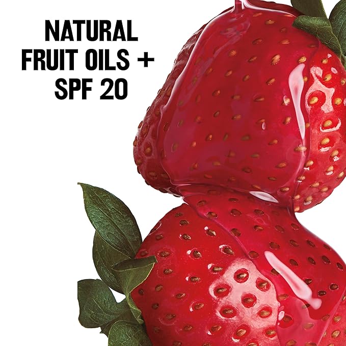 Revlon Lip Balm, Kiss Tinted Lip Balm, Face Makeup with Lasting Hydration, SPF 20, Infused with Natural Fruit Oils, 025 Fresh Strawberry, 0.09 Oz (Pack of 2)-Velvo Beauty