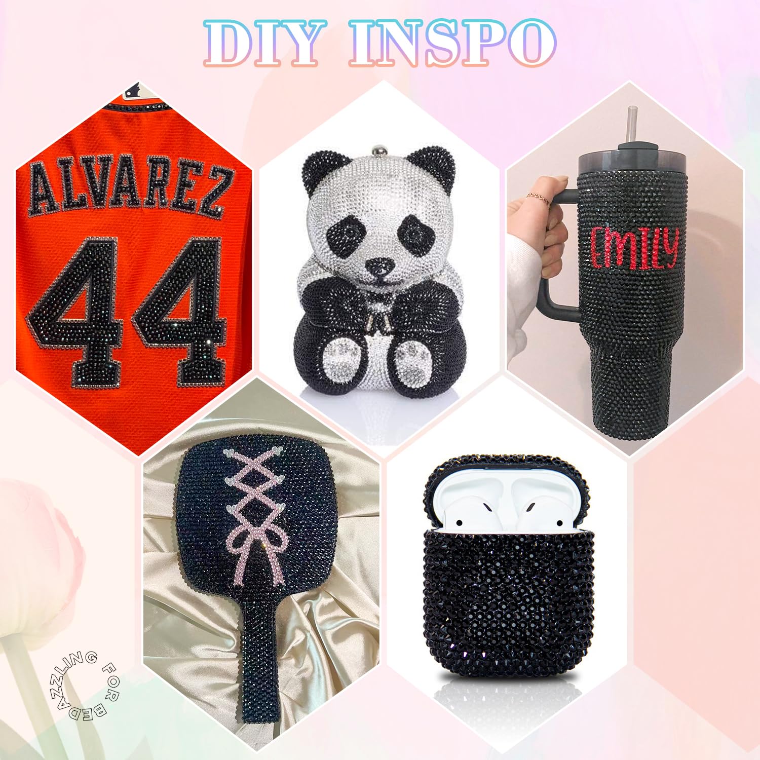 25000Pcs Resin Jelly Rhinestones with Tweezers for Crafting, 2-6mm Mixed Sizes (Black) Non Hotfix Flatback Gems, Bedazzling Crystal for DIY Crafts Clothing Tumblers Mugs Shoes Decor Nail Art-Velvo Beauty