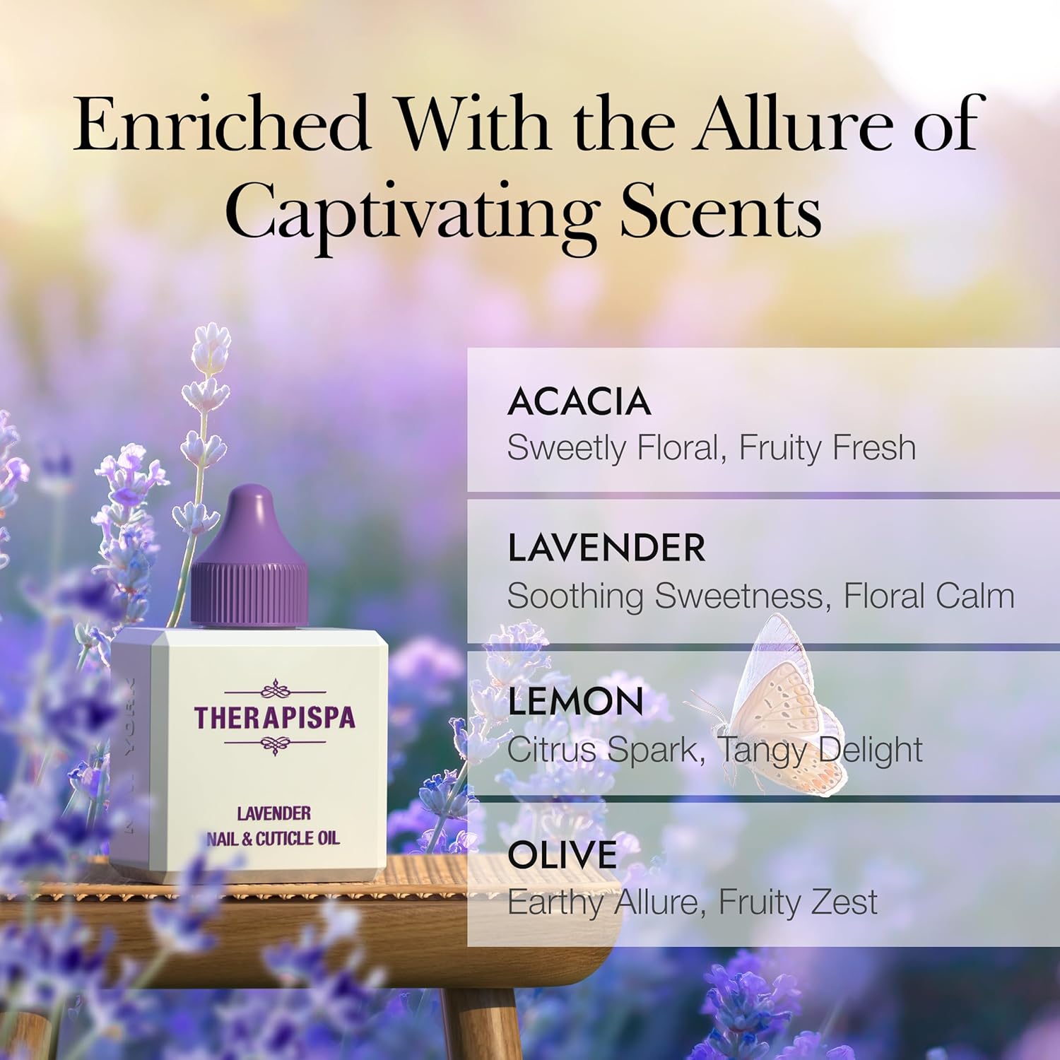 Nail & Cuticle Oil with Avocado, Jojoba, Biotin & Vitamin E – Nourishes Cuticles, Strengthens Nails & Supports Nail Growth (Lavender, 2.0 fl oz)-Velvo Beauty