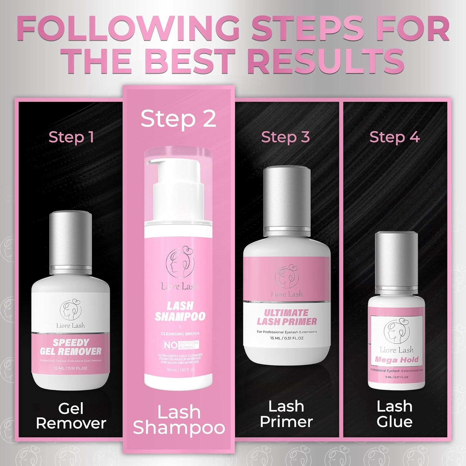 Eyelash Extension Shampoo/ Gentle Foam Cleanser for Lash Extensions & Natural Lashes (Shampoo + Lash Brush)-Velvo Beauty