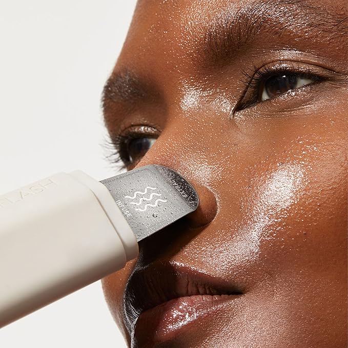 DERMAFLASH DERMAPORE+™ Ultrasonic 2-in-1 Pore Extractor and Serum Infuser, Stone-Velvo Beauty