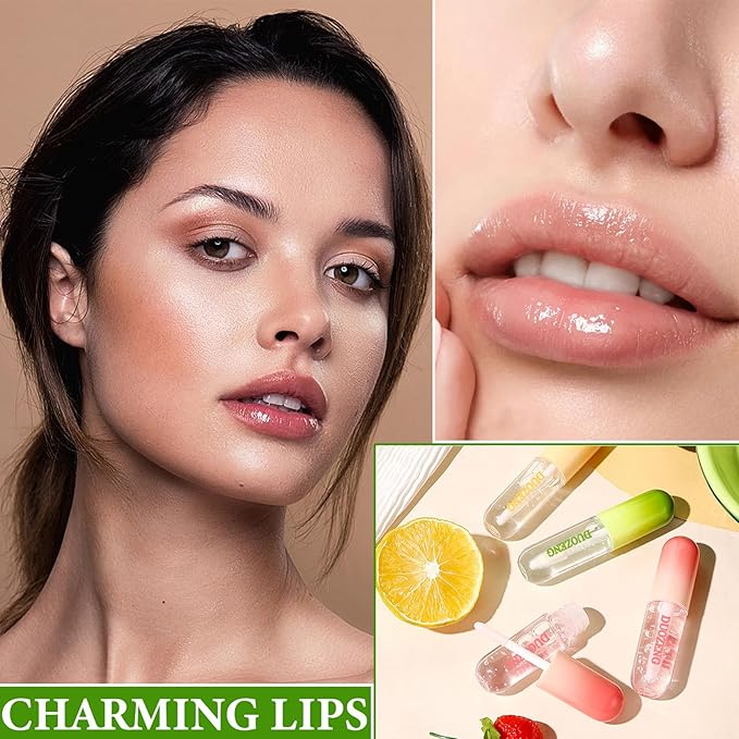 Lip Plumper Set,Lip Plumper Oil Gloss Moisturizing Lip Plumper Lip Care Serum,Hydrating Plump Gloss Reduce Fine Lines,Lip Plumper for Day & Night Use Set C（3Pcs）-Velvo Beauty