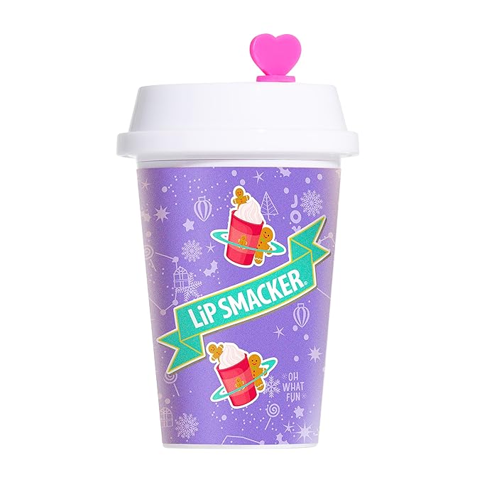 Lip Smacker Holiday Christmas Flavored Lip Balm Frappe Gingerbread Stocking Stuffer Gift For Kids-Velvo Beauty
