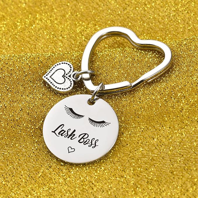Lash Boss Appreciation Jewelry Beauty Lashes Girl Jewelry Daughter Gift Best Friend Keychain-Velvo Beauty