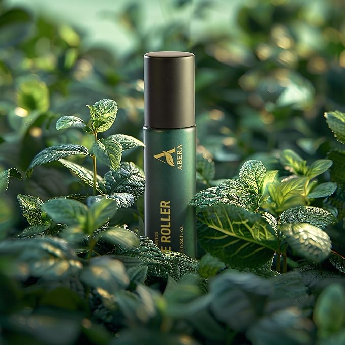 Abera Eye Roller Serum with Mint Essence, Vitamin C and Peptides - Energizing Serum for Dark Circles and Puffiness, Fine Lines Serum, 0.34 fl oz-Velvo Beauty