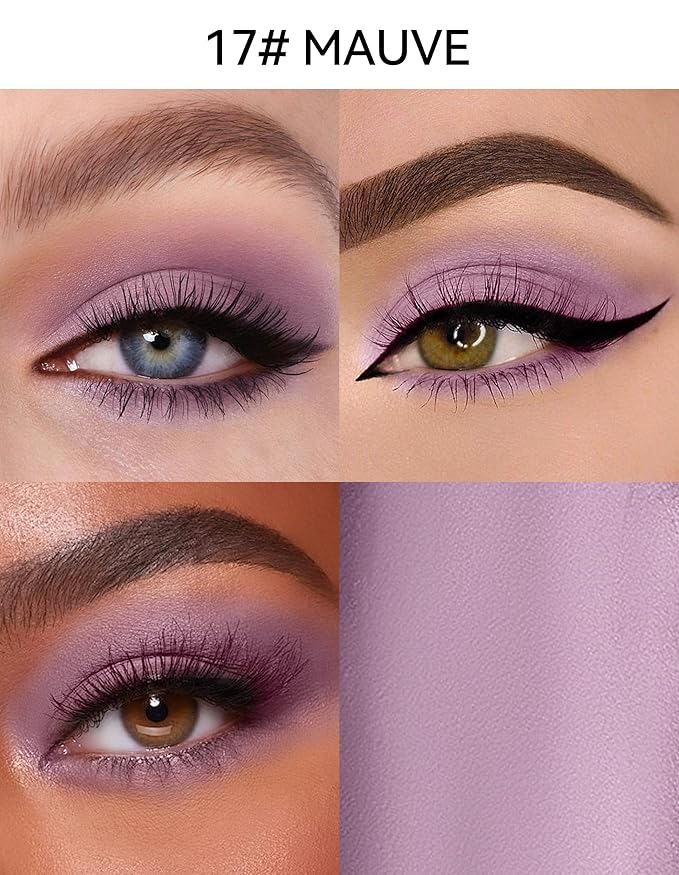 Erinde Waterproof Cream Eyeshadow Stick, Matte Nude Eye Shadow Sticks, Longwear Blendable High Pigmented, Neutral Eye Shadow Sticks Matte for Older Eyes, Smokey Eyeshadow Pencil Crayon, 17 Mauve-Velvo Beauty