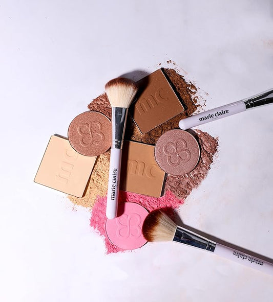 Marie Claire Face Palette - Makeup Kit Sculpts, Defines, and Achieves Perfect Contour Look - Face Makeup Shimmery and Matte Finishes - 7 pc-Velvo Beauty