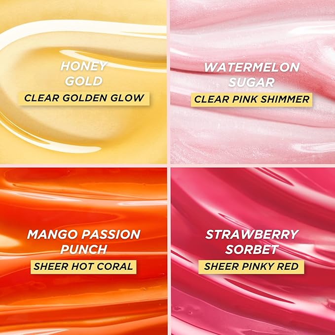 Gisou Honey Infused Hydrating Lip Oil, Nourishing Moisturizer for Dry Lips, High Shine, Smooth Finish, Clear Golden Glow, Fresh Honey Scent, 8ml-Velvo Beauty