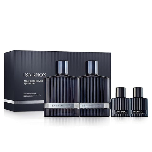 ISA KNOX Age Focus Homme (Premium Skincare Gift Set, 12.2fl oz) - Even Skin Tone & Wrinkle Care. Toner and Lightweight Moisturizer Set , Niacinamide, Adenosine | Korean Skincare,-Velvo Beauty