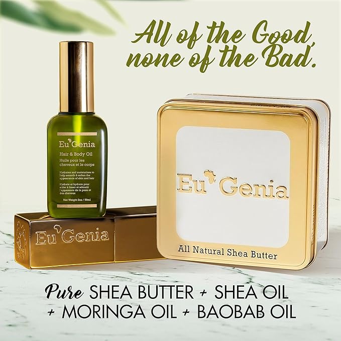 Face, Lip & Body Shea & Moringa 3-PC Gift Set – Hydrating Lip Balm, Nourishing Body Oil, 12oz Dermatological Shea Butter – Natural Skincare-Velvo Beauty