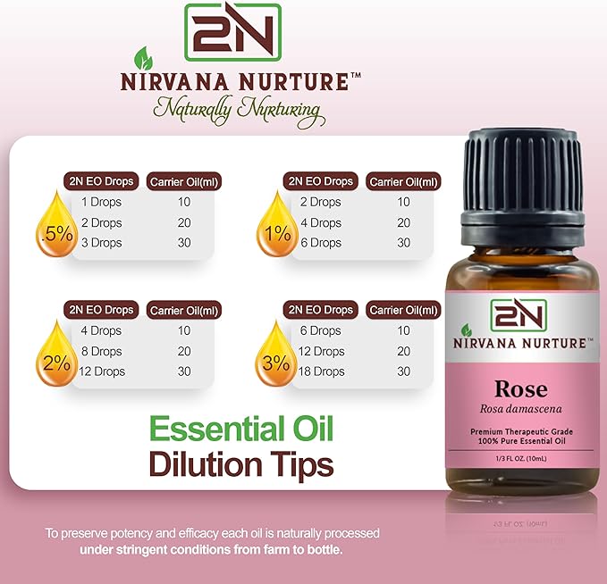 Rose Essential Oil 100% Pure Premium Therapeutic Grade, Undiluted - Aromatherapy Diffuser for Calm and Relaxation, Skin Care, Hair Care-Velvo Beauty