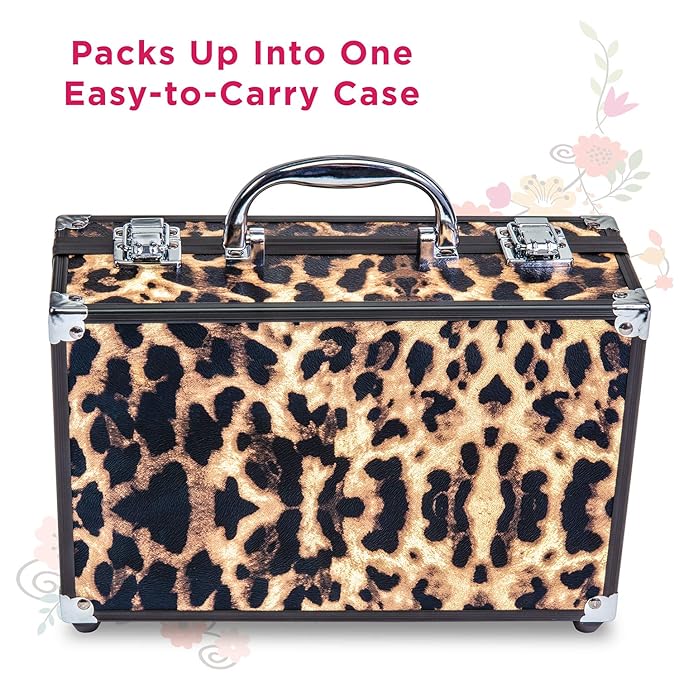 Makeup Kit Gift Set – 79 Piece - 32 Eye Shadows, 2 Blushes, 2 Lip Glosses, 2 Lipsticks, 2 Eye Liner Pencils, 1 Lip Liner Pencil, 1 Mascara - Case with Carrying Handle-Velvo Beauty