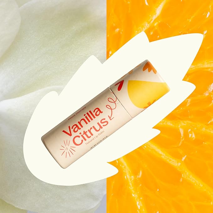 Plant Therapy Vanilla Citrus Natural Lip Balm 0.3 oz (8.5 g) Simple, Natural Ingredients & Packaged in Eco-Friendly Recyclable Cardboard-Velvo Beauty