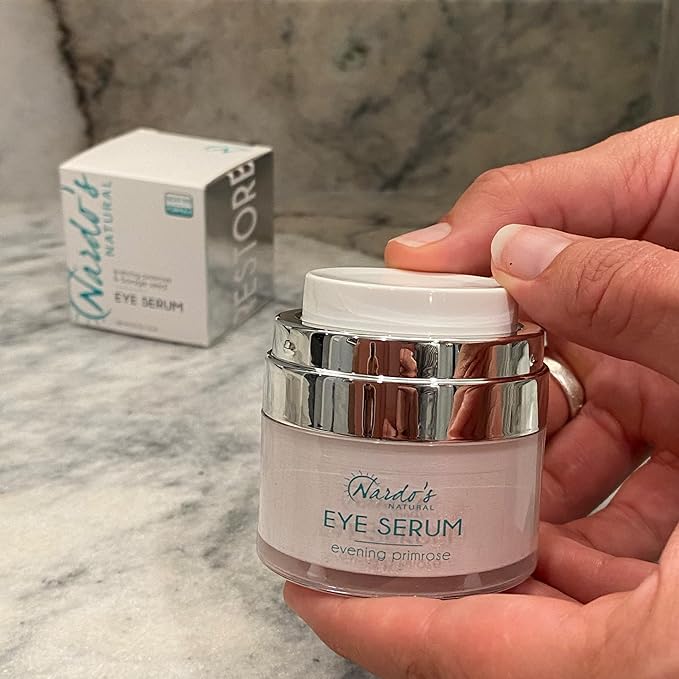 All Natural Anti-Aging Under Eye Cream, for Wrinkles, Dark Circles, Puffy Eyes, Smooth Skin, Moisture, Balance and Hydrate, Night Serum,.5 Oz Made in the USA by Nardo’s Natural Skin Care Products-Velvo Beauty