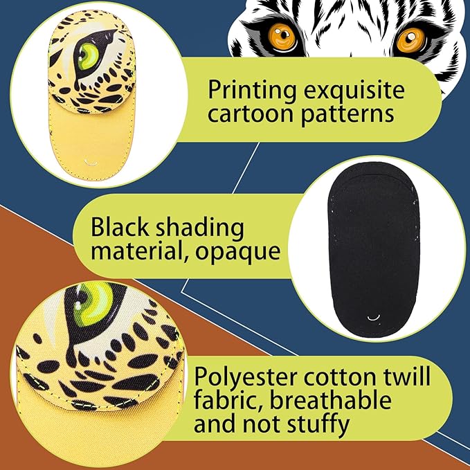 Newcotte 12 Pcs Eye Patch for Kids Girls Boys Reusable Eye Patch for Glasses over the Lens Colorful Eye Patch Toddler Eye Patch Adorable Kids Eye Patches Assorted Eye Patch Cover (Spooky)-Velvo Beauty
