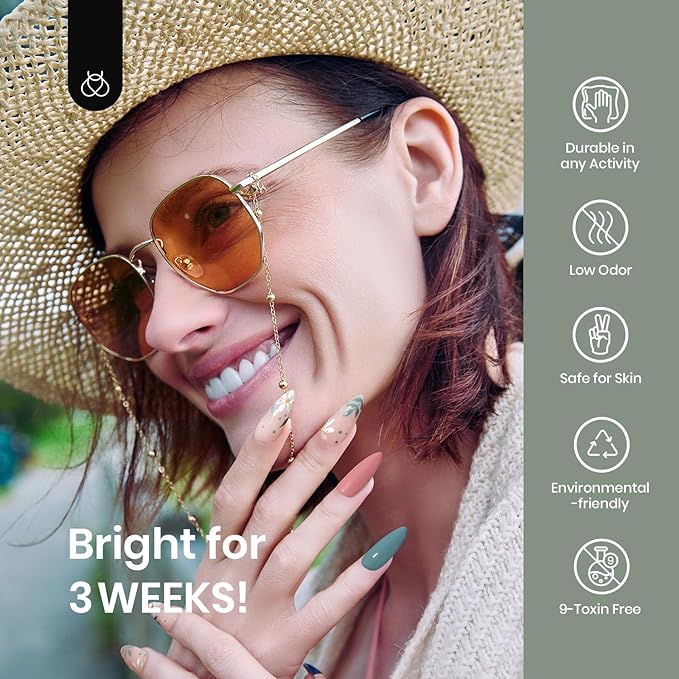 Beetles Gel Nail Polish, 6 Colors Sage Green Tranquil Grace Collection Pink Olive Green White UV Gel Nail Polish Manicure Art Design Gifts for Women-Velvo Beauty