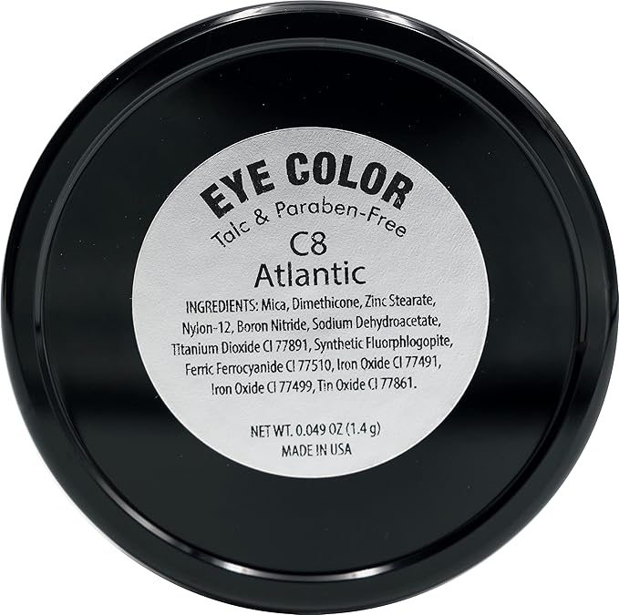 Atlantic Navy Denim Royal Blue Sparkling Pressed Powder Single Vegan Eyeshadow; Talc, Paraben & Cruelty Free-Velvo Beauty