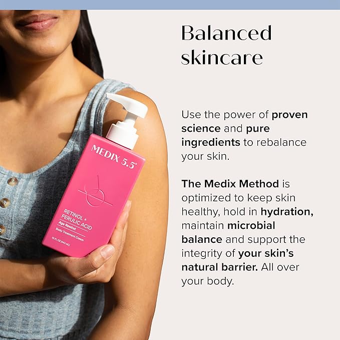 Medix 5.5 Retinol Cream + Collagen Cream Skincare Set Moisturizer Body & Face Lotion | Firming Body Lotion Set Reduces Look Of Sagging Skin, Cellulite, Sun Damage & Crepey Skin For Women, 2PC Bundle-Velvo Beauty