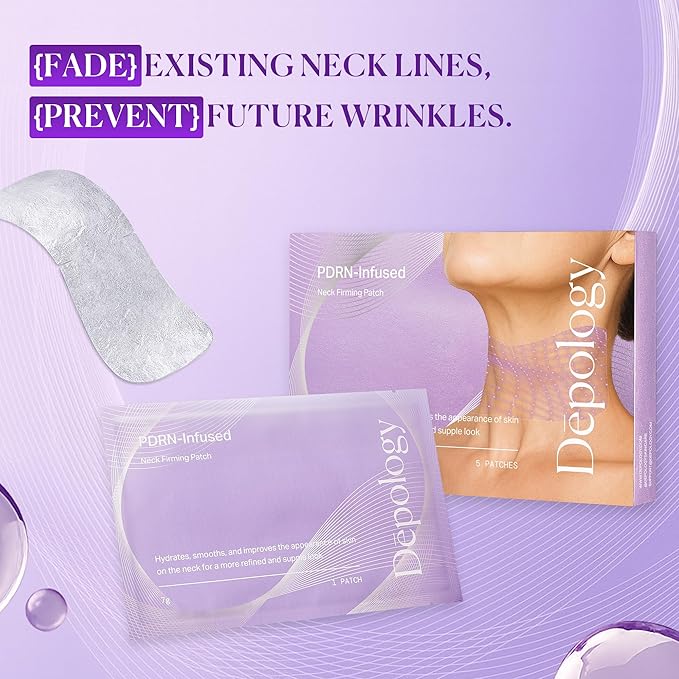 depology Tightening and Lifting Neck Wrinkle Patches with Cream, PDRN Deep Collagen Neck Mask, Firming Patch with PDRN、Collagen and Niacinamide Cream-Velvo Beauty