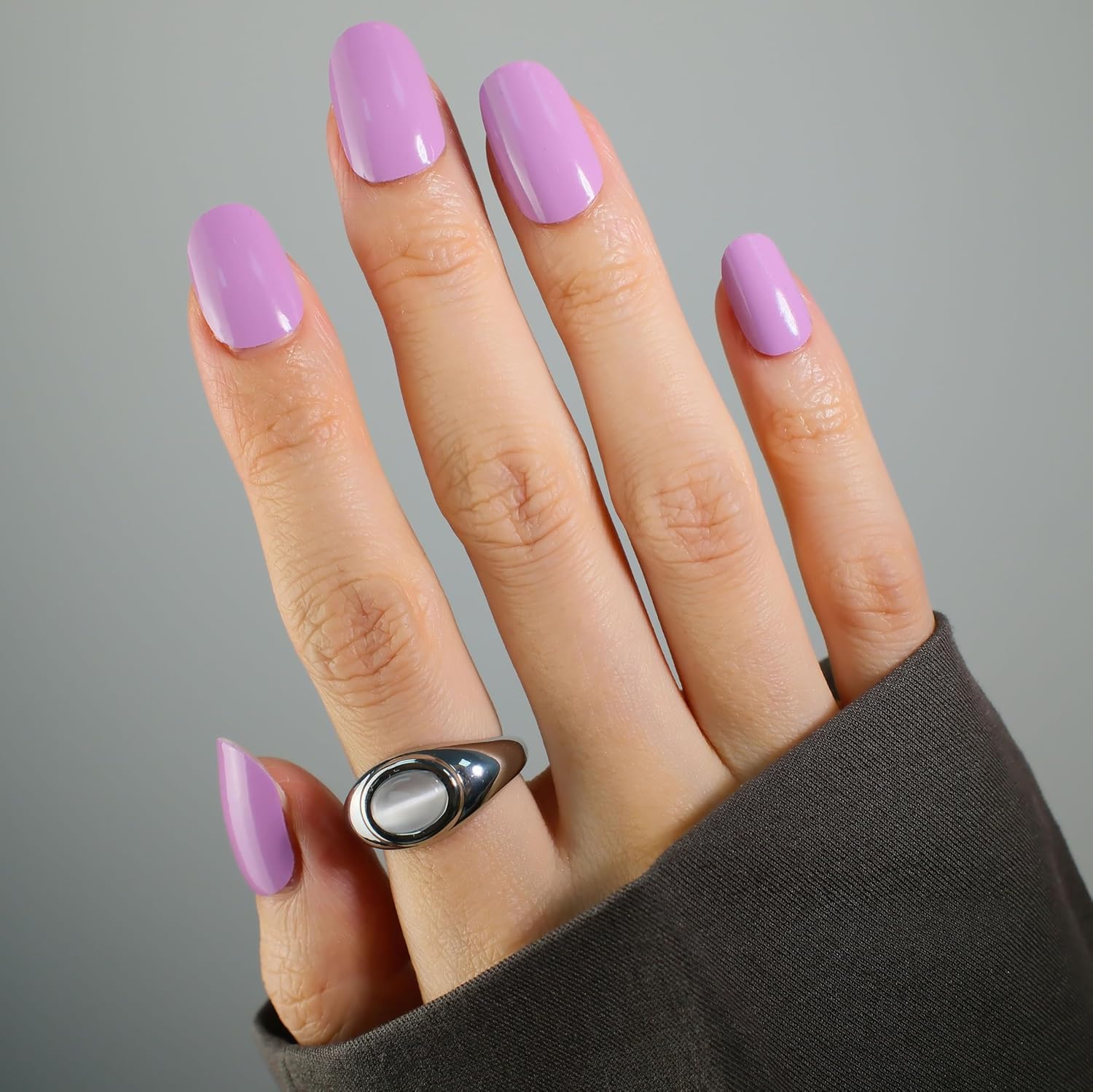 Nail Polish Strips, 32PCS Salon Quality Wraps, Long Lasting Gel Nail Stickers for Women Easy Apply& Remove (Violet Petal Purple)-Velvo Beauty