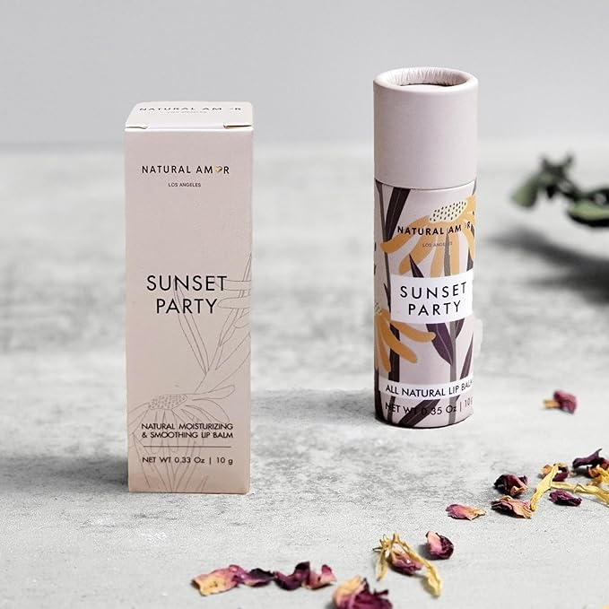 Natural Amor All Natural Lip Balm - 0.3oz Paper Tube - Handcrafted with Beeswax, Vitamin E, Essential Oil and Coconut Oil - Cruelty-Free, Citrus Scent-Velvo Beauty
