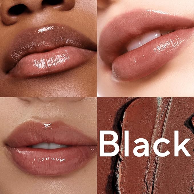 Honey Lipstick Tinted Lip Balm, Sheer Lightweight Lip Stain for All Skin Tones, Moisturizing Nourishing Lipstick for Women All Skin Tones, a Hint of Natural Cherry Tint, Pack of Black & Pink-Velvo Beauty