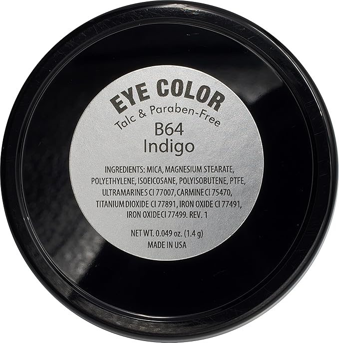 Indigo Denim Navy Blue Purple Violet Opaque Pressed Powder Single Vegan Eyeshadow; Talc, Paraben & Cruelty Free-Velvo Beauty