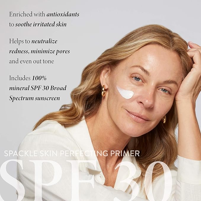 LAURA GELLER NEW YORK Spackle Skin Perfecting Primer Broad Spectrum Sunscreen SPF 30 - Primer for Face Before Makeup with Sun Protection for a Dewy Glow-Velvo Beauty