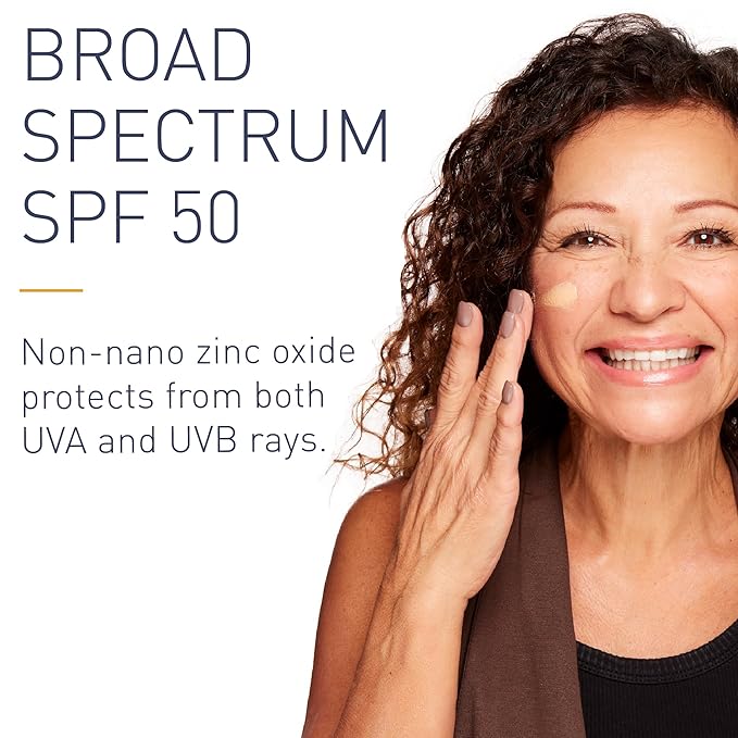 Brush On Block Tinted Mineral Sunscreen Moisturizer SPF 50 | Tinted Face Moisturizer with Sunscreen Broad Spectrum | Hydrating Hyaluronic Acid, Zinc Oxide Protection, 1.7oz, PA ++++, Made in USA-Velvo Beauty