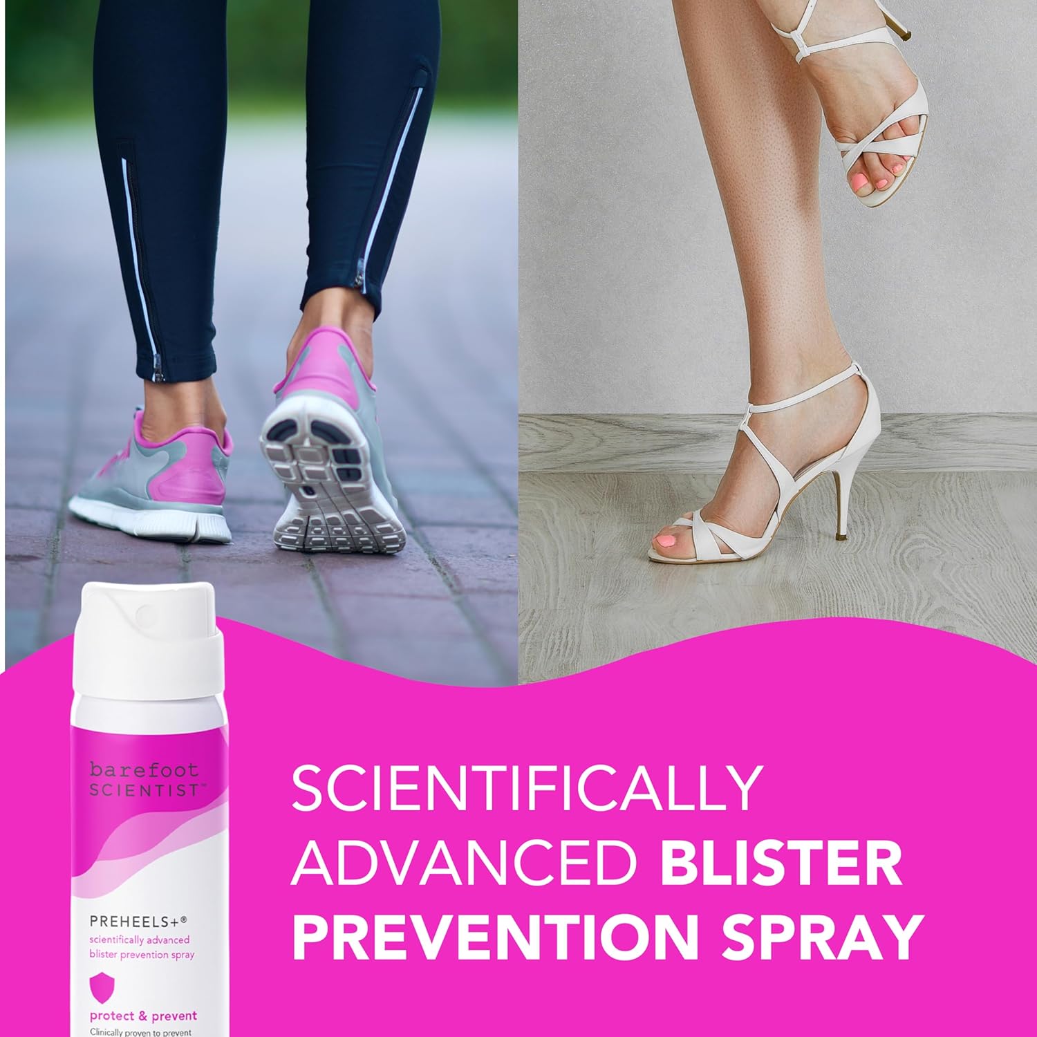 Barefoot Scientist PreHeels+ Blister Prevention Spray, Innovative Invisible Protective Barrier Against Blisters-Velvo Beauty