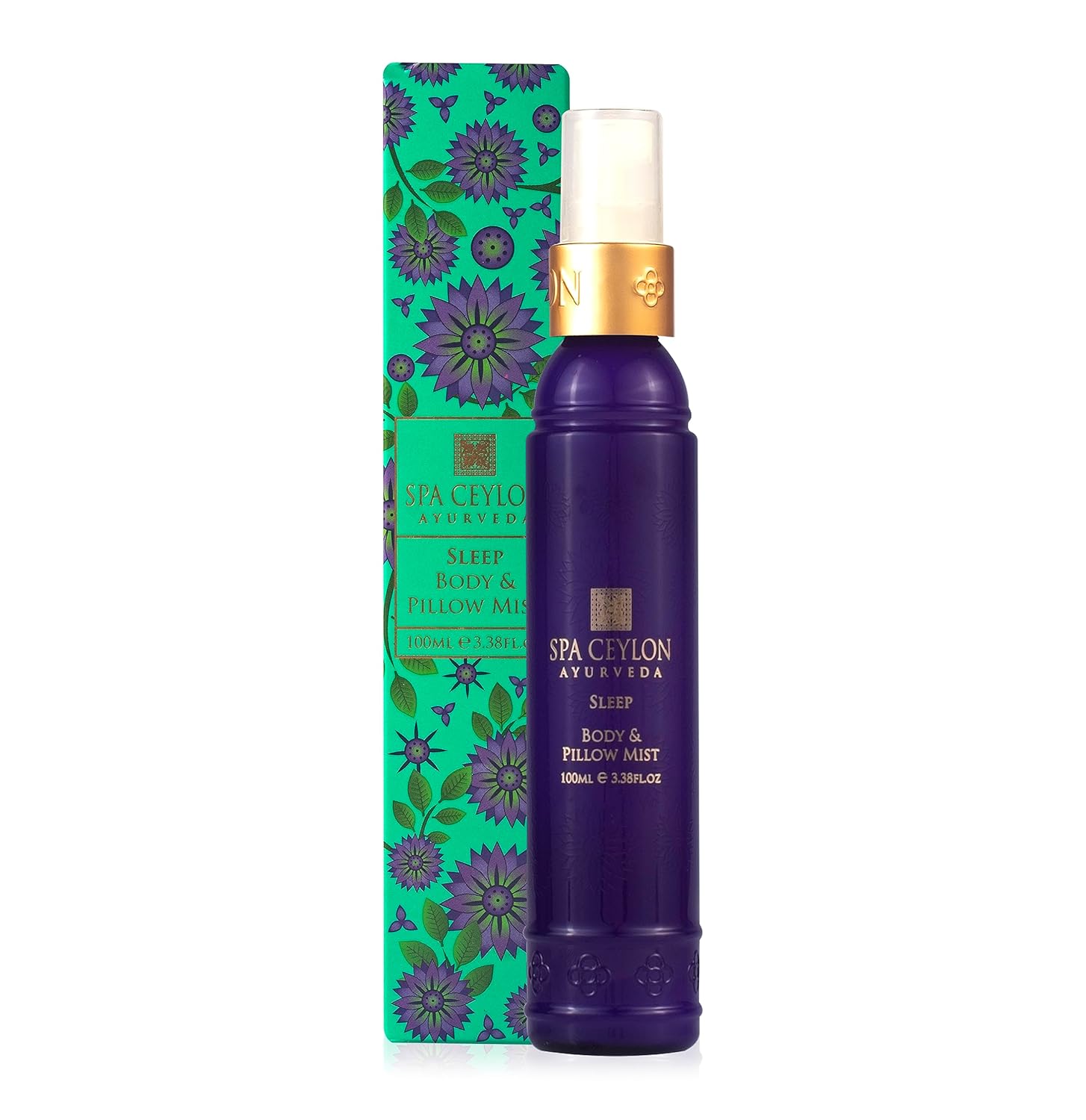 SPA CEYLON SLEEP Body & Pillow Mist | Non-Oily Natural Mist | Reduces Stress | Luxuriously Fragrant | Suitable for all skin types (100 ml, Lavender)-Velvo Beauty