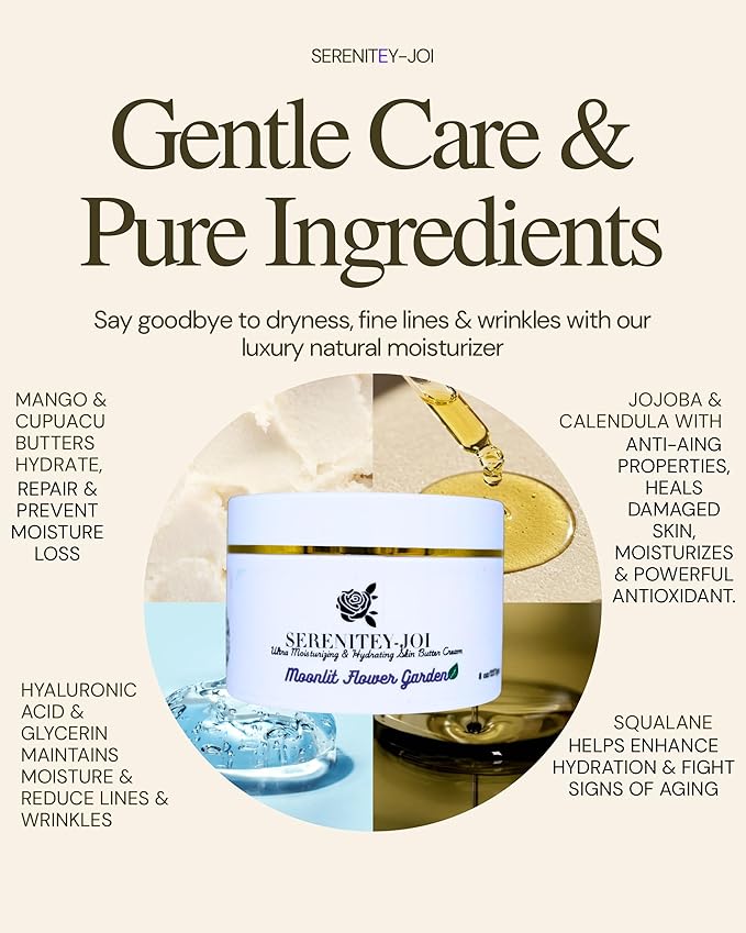 Ultra Moisturizing & Hydrating Body Butter Cream with Botanical Oils, Natural Ceramides, Hyaluronic Acid, Squalane, Cupuacu & Mango Butters-Heal, Soften & Repair Dry Skin 8oz-Velvo Beauty