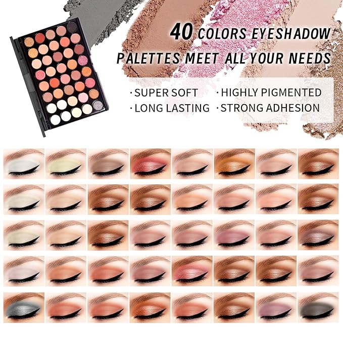 Makeup Set Full Kit for Girls Teens Women, Makeup Present Set, Includes Eyeshadow, Foundation, Blusher, Eyebrow Pencil, Mascara, Eyeliner, Brushes, Lip Gloss, Sponge, Cosmetic Bag-Velvo Beauty