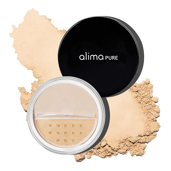 Alima Pure Matte Foundation Loose Mineral Powder Foundation Makeup, Loose Powder Makeup Oil Free Talc Free Powder, Natural Makeup Mineral Foundation Full Coverage Natural Foundation Powder .15 oz/4.5g-Velvo Beauty