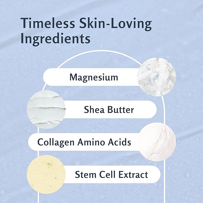 Magnesium Body Scrub for Sore Muscles, Exfoliation, Relaxation and Deep Hydration | Calming & Moisturizing Mineral-Rich Dead Sea Salt Formula With Collagen, Stem Cell & Shea Butter, 16 OZ (453 G)-Velvo Beauty