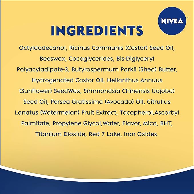 NIVEA Watermelon Lip Care - Tinted Lip Balm for Beautiful, Soft Lips - Pack of 4-Velvo Beauty