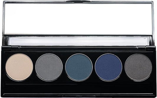 Matte Cool Tone Blue & Silver Vegan Eyeshadow Palette; Talc, Paraben & Cruelty Free-Velvo Beauty