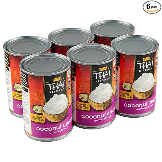 Thai Kitchen Unsweetened Coconut Cream, 13.66 fl oz (Pack of 6)-Velvo Beauty