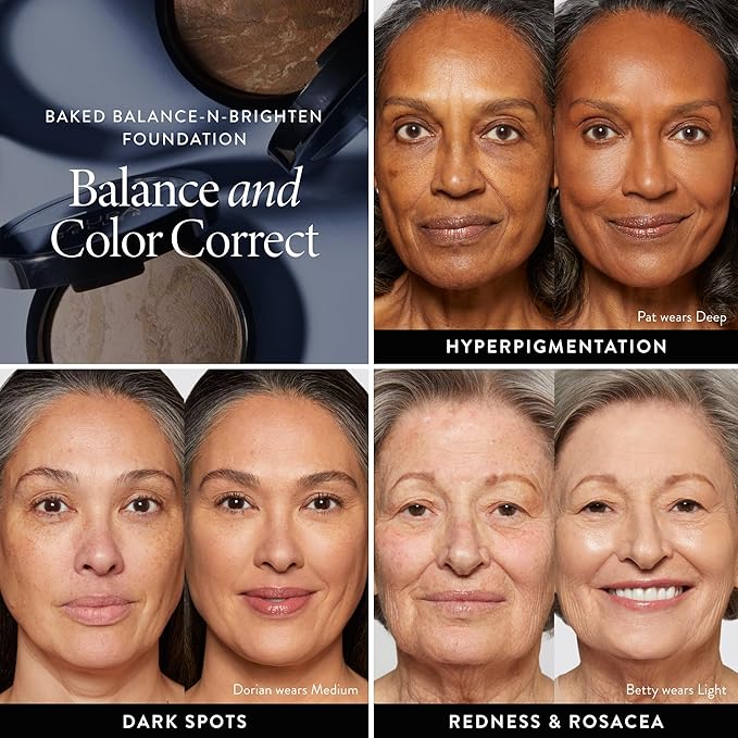 LAURA GELLER NEW YORK Award-Winning Baked Balance-n-Brighten Color Correcting Powder Foundation - Sand - Buildable Light to Medium Coverage - Demi-Matte Natural Finish-Velvo Beauty