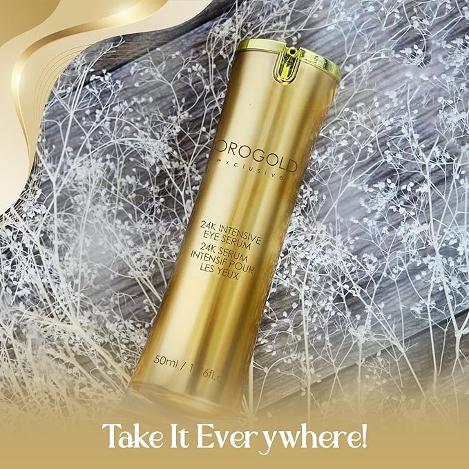 OROGOLD 24K Intensive Eye Serum for Wrinkles, Puffiness - Anti Aging Serum For Youthful Looking Skin - Under Eye Skin Softening Serum - 50 ml. / 1.76 fl. oz.-Velvo Beauty
