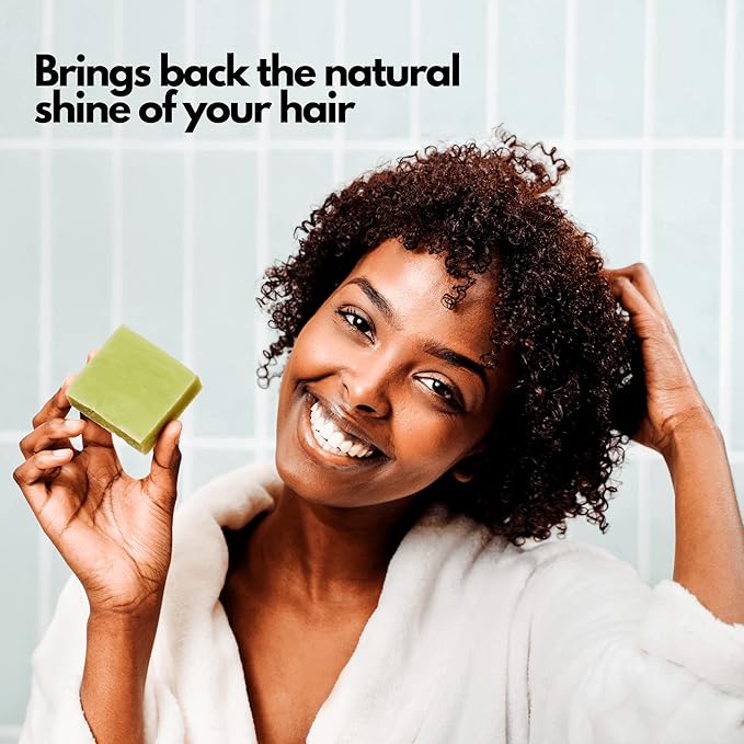 SoapFactory Organic Solid Shampoo Bar for thinning Hair, Hair Soap with Aloe Vera for Men and Women, 100% Natural, Vegan, Handmade, Plastic Free, 3 ounce (Pack of 3)-Velvo Beauty