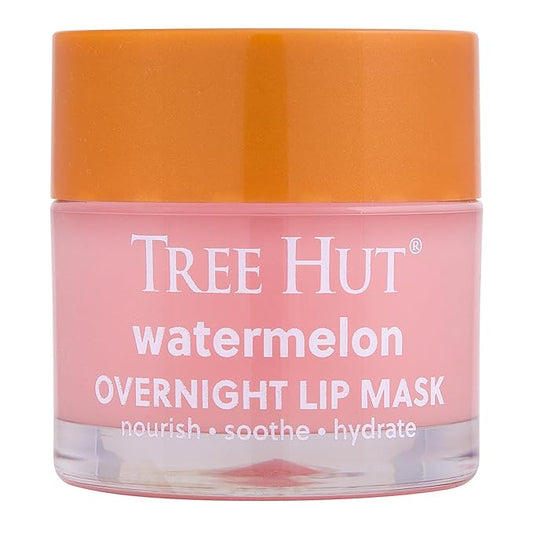 Tree Hut Watermelon Overnight Lip Mask | Leave on Overnight & Wake up to Soft, Hydrated Lips | Elevate your Self Care Routine | .6 oz.-Velvo Beauty
