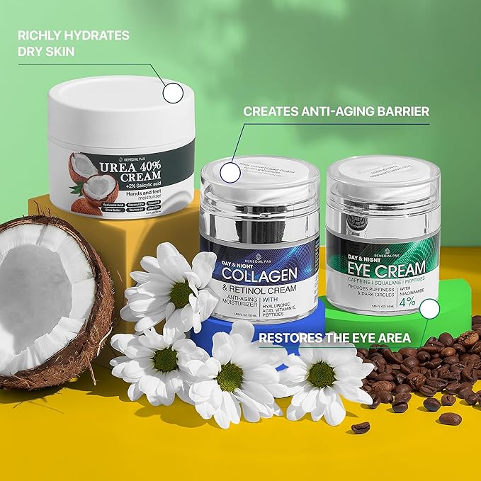 Skincare Gift Set, 10 Anti-Aging Beauty Products for Women & Men, Facial Creams & Moisturizers, Hair Growth Serum, & Hemp Cream, for Hair, Neck, Dark Spots, Scars, Dark Circles, & Dry Skin-Velvo Beauty