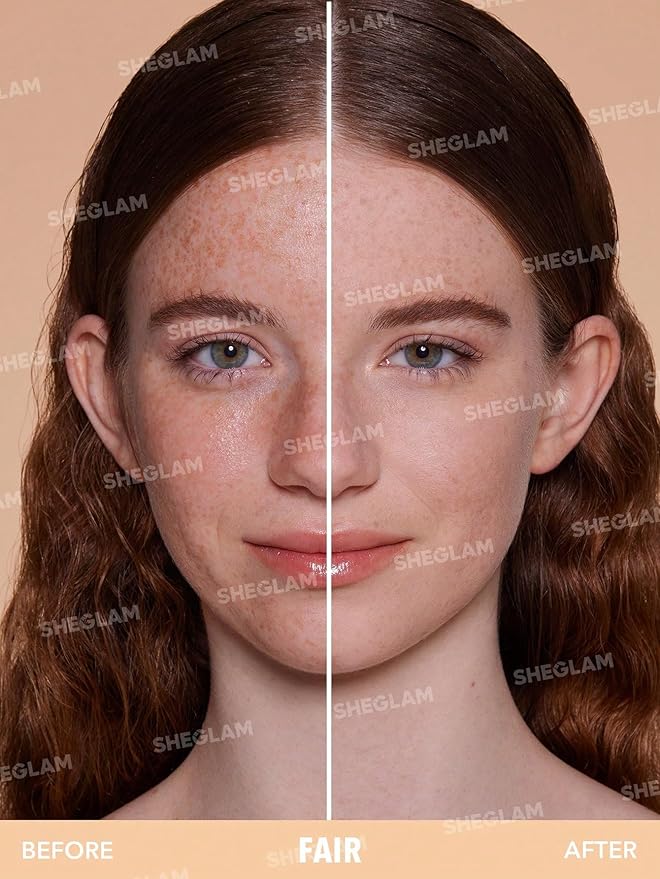 SHEGLAM SKin-Focus Full Coverage Powder Foundation Oil-Control Lightweight Face Pressed Powder Makeup-Nude-Velvo Beauty