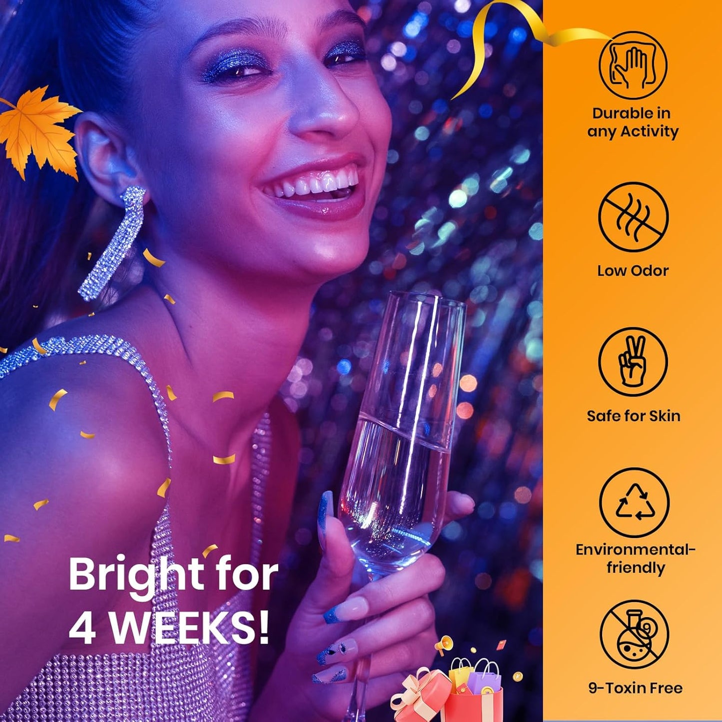 Beetles Nail Art Gel Liner Polish 12 Colors Reflective Glitter Gel Nail Polish, Gold Silver Pink Blue Purple Brown Black Kit Soak Off Uv Nail Art Design Set Summer Manicure Gifts for Women-Velvo Beauty