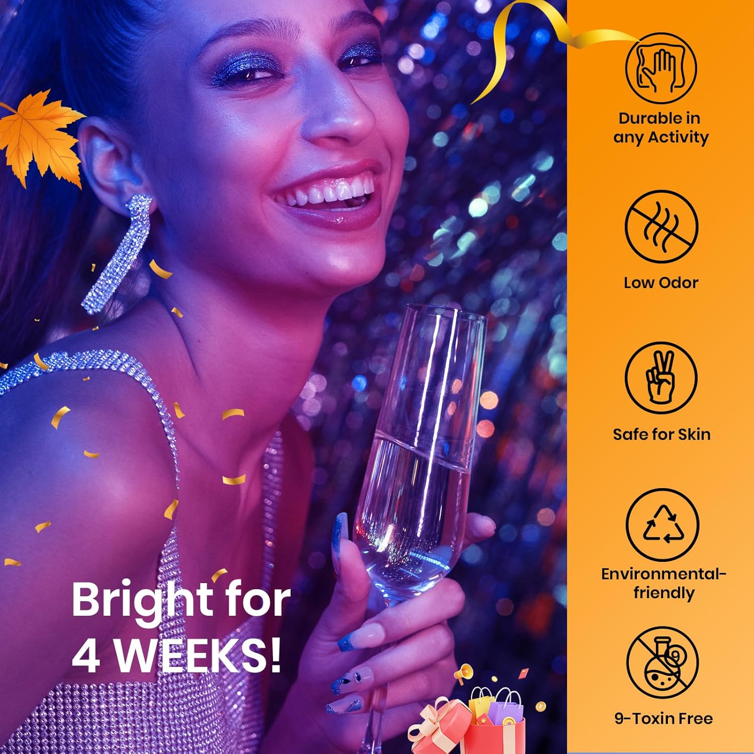 Beetles Nail Art Gel Liner Polish 12 Colors Reflective Glitter Gel Nail Polish, Gold Silver Pink Blue Purple Brown Black Kit Soak Off Uv Nail Art Design Set Summer Manicure Gifts for Women-Velvo Beauty