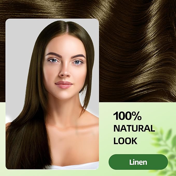 Hair Dye Shampoo 3 in 1 for Gray Hair Coverage,Argan nut Natural Shampoo Hair Dye for Women & Men/Ammonia-Free 500ml(Linen)-Velvo Beauty