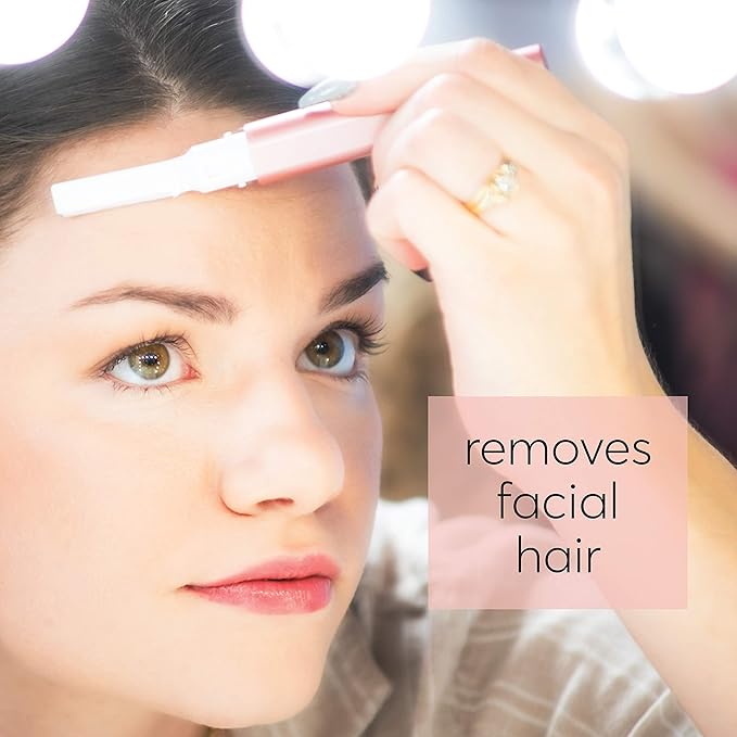 About Face Sonic Beauty Wand - Electric Facial Hair Remover and Bonus Eyebrow Shaper, Ideal for Shaving, Exfoliating and Brow Shaping, Epilator for Men & Women-Velvo Beauty